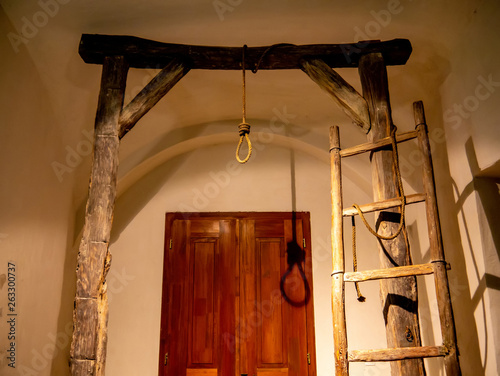 View on a gallows tree