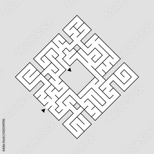 Abstact labyrinth. Educational game for kids. Puzzle for children. Maze conundrum. Find the right path. Vector illustration.