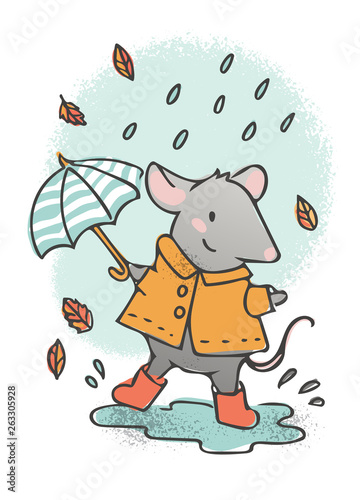 Cute hand drawn vector character.