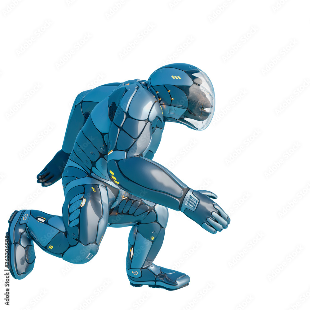 chimpanzee astronaut running in a white background chimpanzee astronaut running in a white background