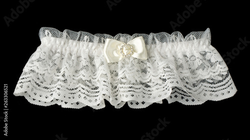 The garter for bride isolated