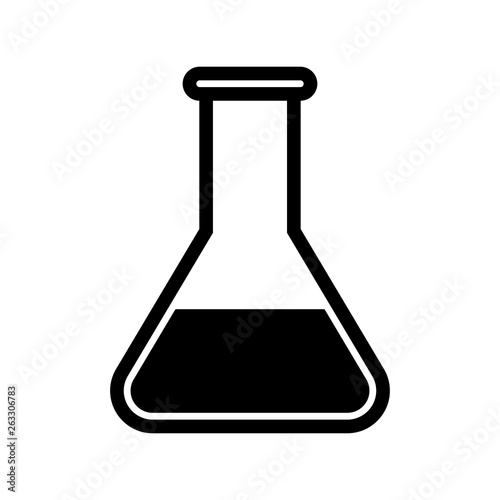 Chemical test tube pictogram icon. Test tube Icon on the white background. Lab icon. Vector illustration