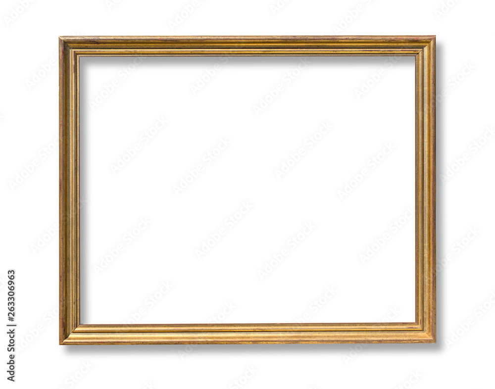 Wooden frame for paintings or photographs.on white Wooden frame for paintings or photographs.on white