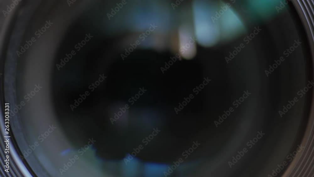 Closing the camera lens eye.