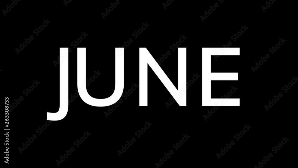 From the Glitch effect arises name of the month JUNE. Then the TV turns off. Alpha channel Premultiplied - Matted with color black From the Glitch effect arises name of the month JUNE. Then the TV turns off. Alpha channel Premultiplied - Matted with color black