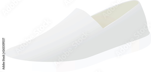 White loafer. vector illustration