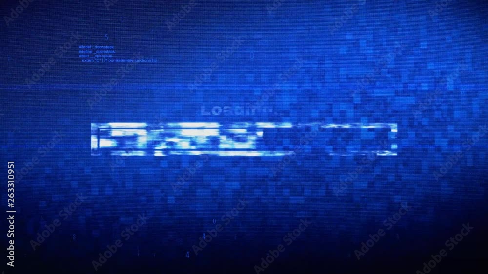 Data Deleted Text Digital Noise Glitch Effect Tv Screen Loop Background ...