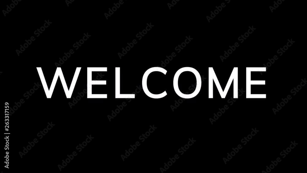 From the Glitch effect arises text WELCOME. Then the TV turns off. Alpha channel Premultiplied - Matted with color black From the Glitch effect arises text WELCOME. Then the TV turns off. Alpha channel Premultiplied - Matted with color black