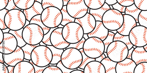 baseball Seamless pattern vector soft ball tennis sport scarf isolated tile background repeat wallpaper