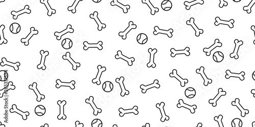 Photography Dog bone seamless pattern vector paw footprint french bulldog pet toy baseball t