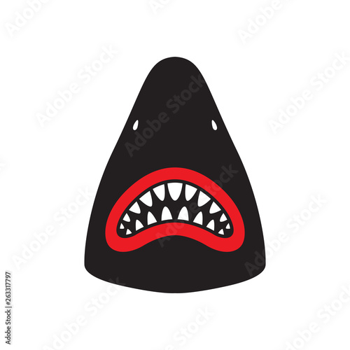 Shark icon vector logo Shark fin dolphin fish whale ocean symbol illustration sign