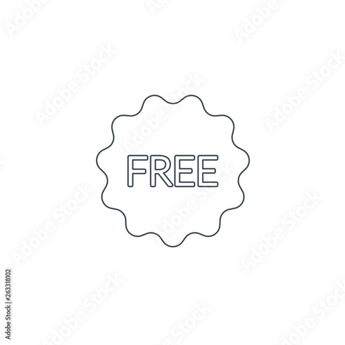 Free vector label illustration. Free sticker, badge, tag