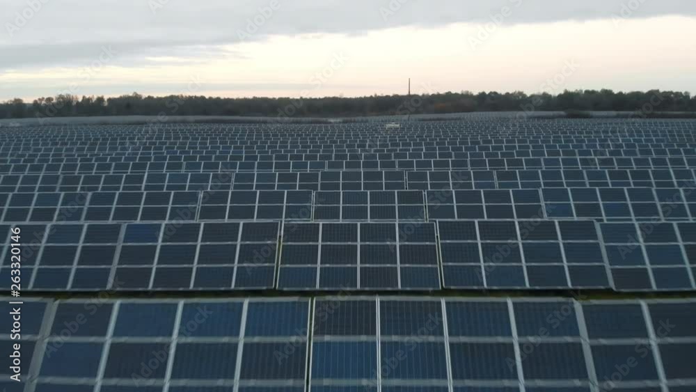 Alternative energy from the sun. Drone view of the solar batteries using renewable energy. Alternative energy from the sun. Drone view of the solar batteries using renewable energy.