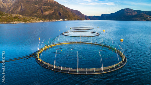 Photography Salmon fish farm. Hordaland, Norway.