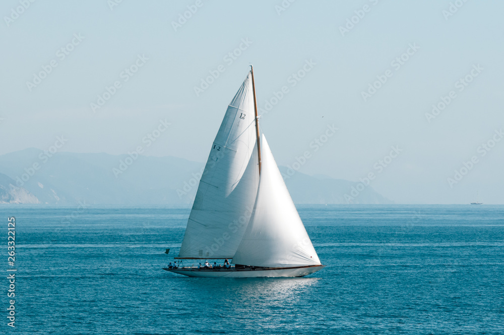 Big white sailboat