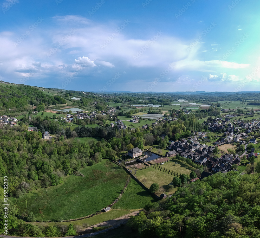 Le Saillant (Corrèze – France) – Vue aérienne du village