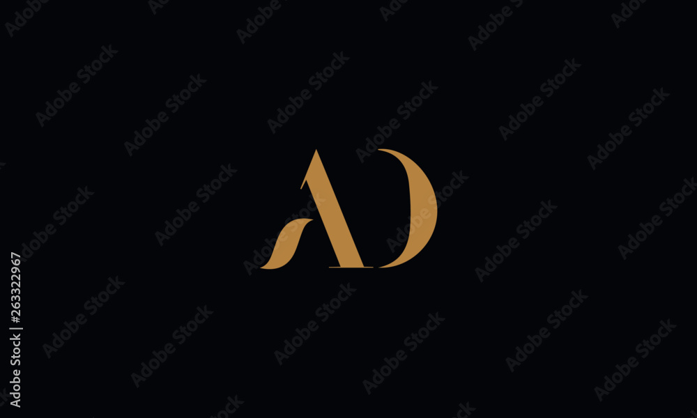 AD Letter logo Design Template Vector Minimal AD Letter logo Design Template Vector Minimal