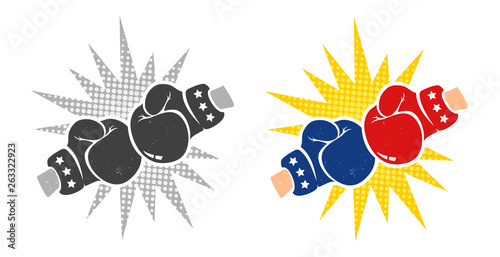 Vector retro logo for boxing