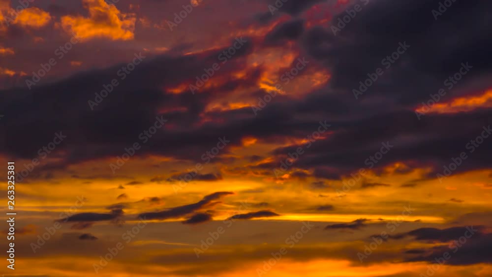 Movement of clouds on the evening sky. Movement of clouds on the evening sky.