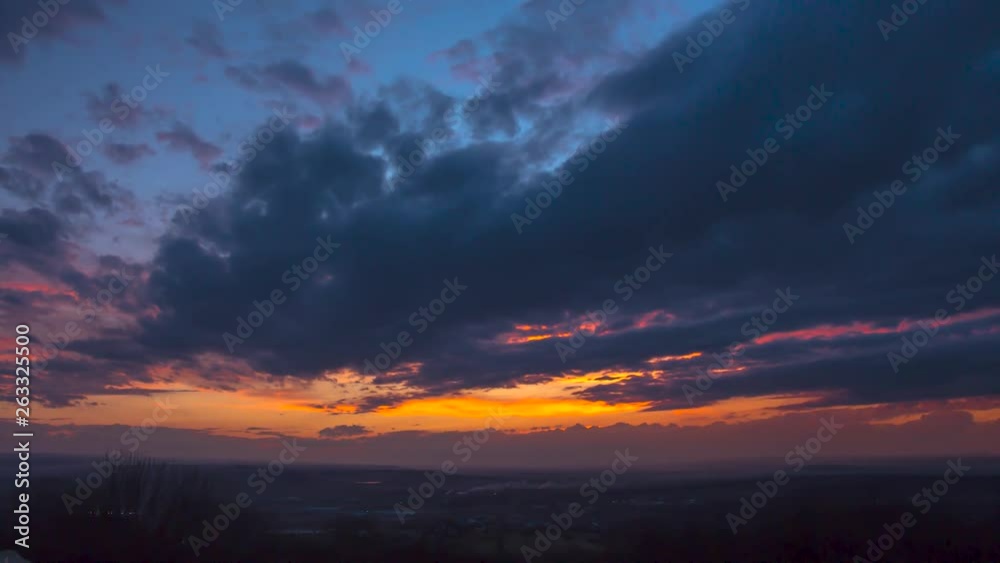 Movement of clouds on the evening sky. Movement of clouds on the evening sky.