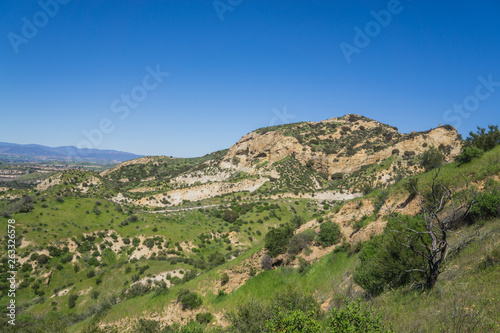 Green Desert Hillsides in California