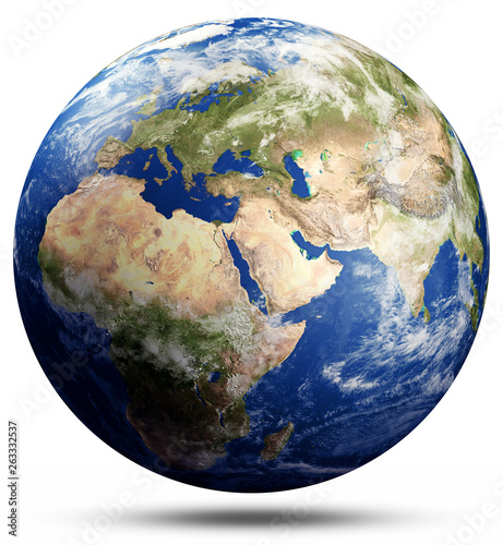 Planet Earth map globe