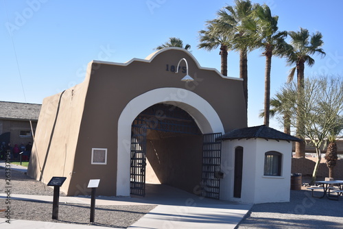 Yuma, AZ., U.S.A. Jan. 27, 2017. Arizona’s Yuma Territorial Prison State Historic Park; On July 1, 1876, the first seven inmates entered the Territorial Prison at Yuma into cells they built themselves photo