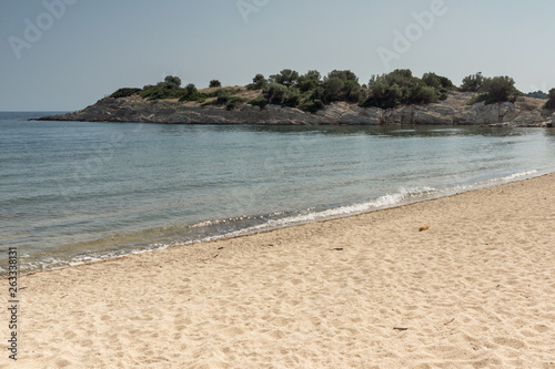Summer view of Stiladario Beach at Sithonia peninsula, Chalkidiki, Central Macedonia, Greece