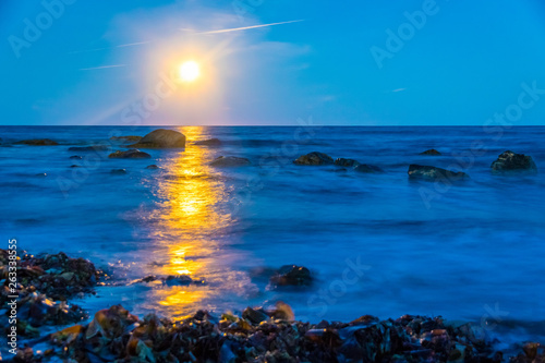 Seascape lighthouse coastal shoreline images of Cape Island  Nova Scotia Canada.