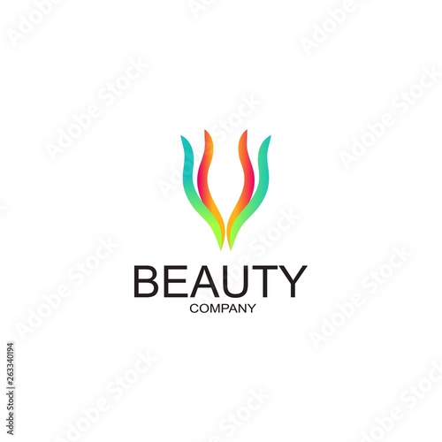 abstract beauty and fashion logo design vector illustration