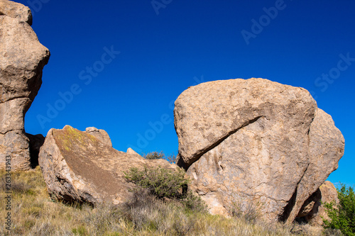Massive boulders characterize City of Rocks State Park in southern New Mexico