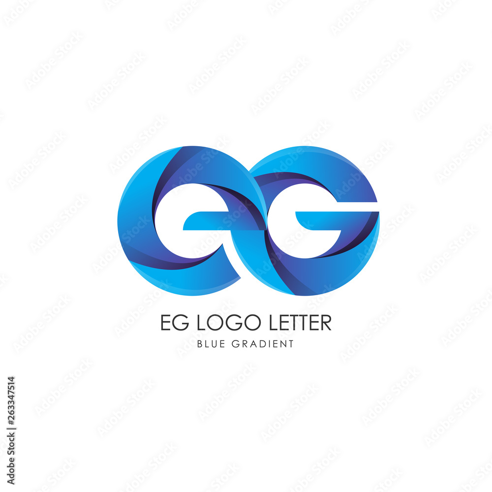 Initial Letter eg Linked Circle Lowercase Logo Blue Icon Design Template Element with gradient - Vector Initial Letter eg Linked Circle Lowercase Logo Blue Icon Design Template Element with gradient - Vector