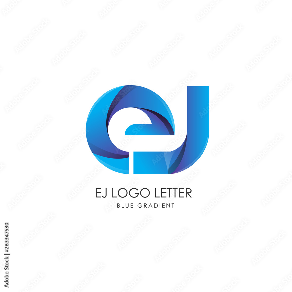 Initial Letter ej Linked Circle Lowercase Logo Blue Icon Design Template Element with gradient - Vector Initial Letter ej Linked Circle Lowercase Logo Blue Icon Design Template Element with gradient - Vector