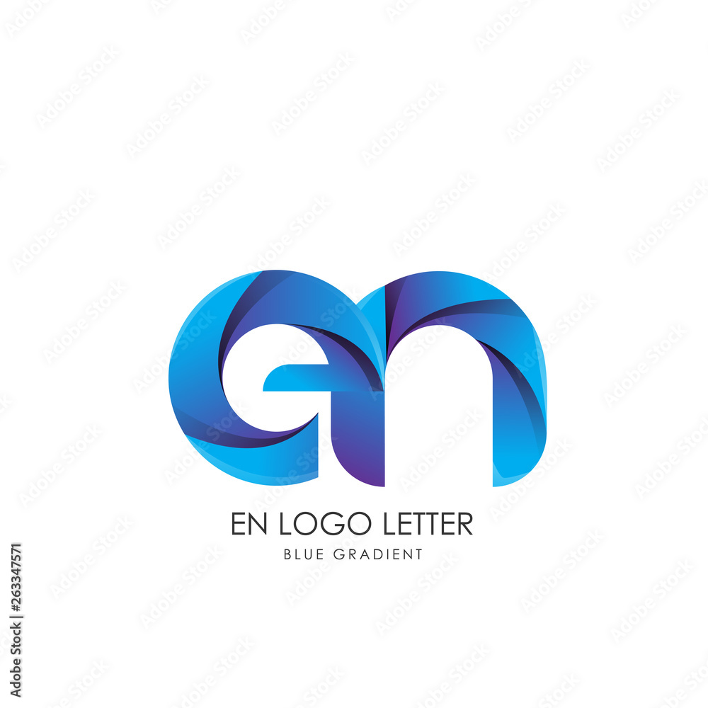 Initial Letter en Linked Circle Lowercase Logo Blue Icon Design Template Element with gradient - Vector Initial Letter en Linked Circle Lowercase Logo Blue Icon Design Template Element with gradient - Vector