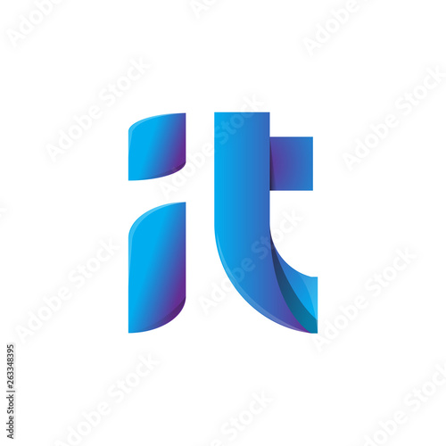it circle lowercase design of alphabet letter combination with infinity suitable as a logo for a company or business - Vector