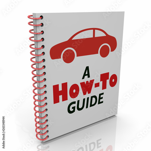 Auto User Manual How to Guide Car Vehicle Instructions Repair 3d Illustration photo
