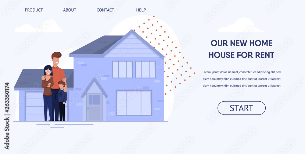 Flat Banner is Written Our New Home House for Rent Flat Banner is Written Our New Home House for Rent
