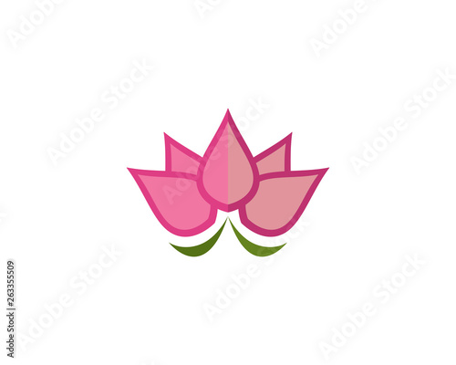 Beauty Vector Lotus flowers design logo Template 