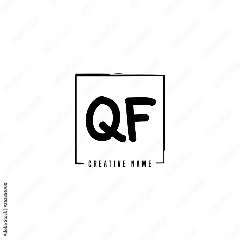 Q F QF Initial logo template vector Q F QF Initial logo template vector