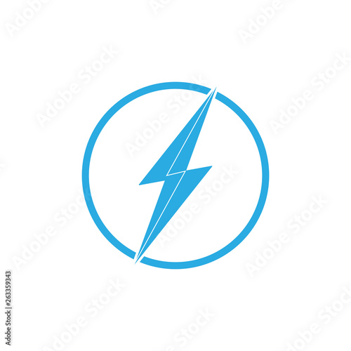 simple geometric thunder bolt logo vector