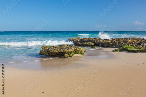 Tropical Beach with sand and waves