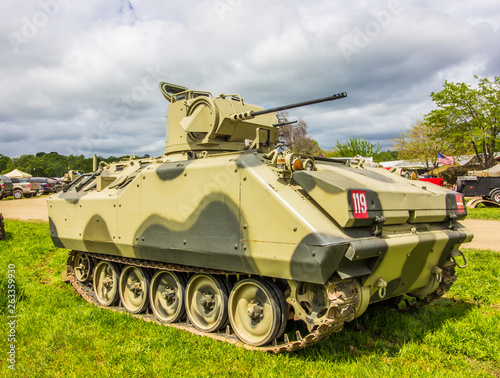 Light Military Tank On Display At Local Event
