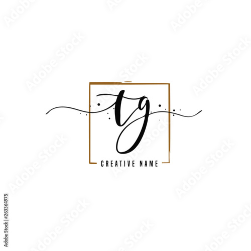 T G TG Initial letter handwriting and signature logo.