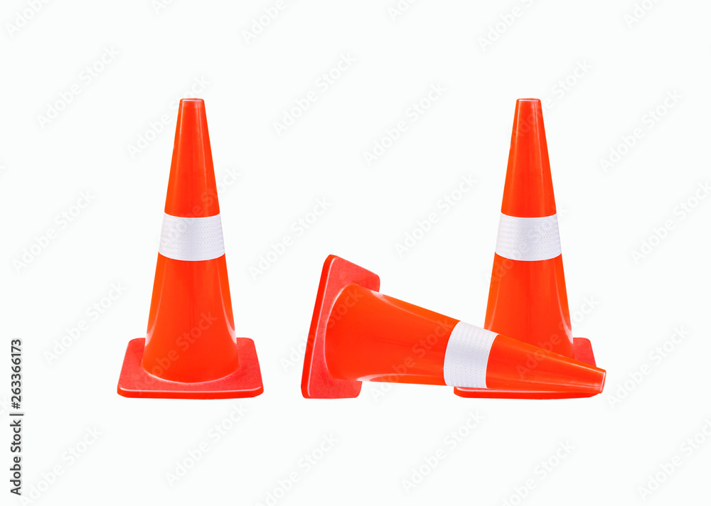 traffic cones isolated on white background traffic cones isolated on white background