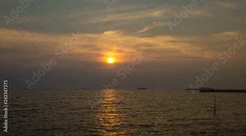 sunset over sea © arinchawit