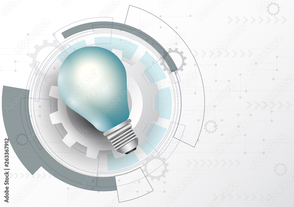 Obraz premium Glowing Light bulb business strategy plan concept. Creative design backgroud of idea innovative concept.