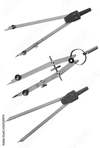 Wallpaper Mural Student compasses isolated on a white Torontodigital.ca