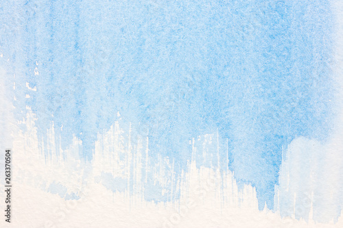 hand painted blue watercolor background with brush strokes