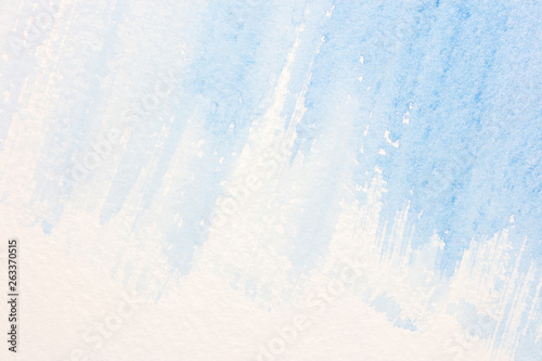 hand painted blue watercolor brush strokes on textured paper