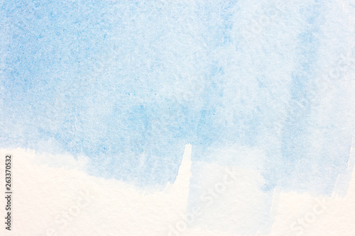 blue hand painted brush stroke background. watercolor texture